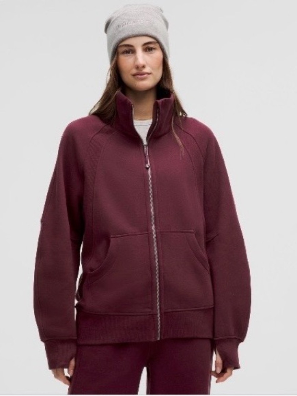 Lululemon Scuba Oversized Funnel-Neck Full Zip XL/XXL Garnet